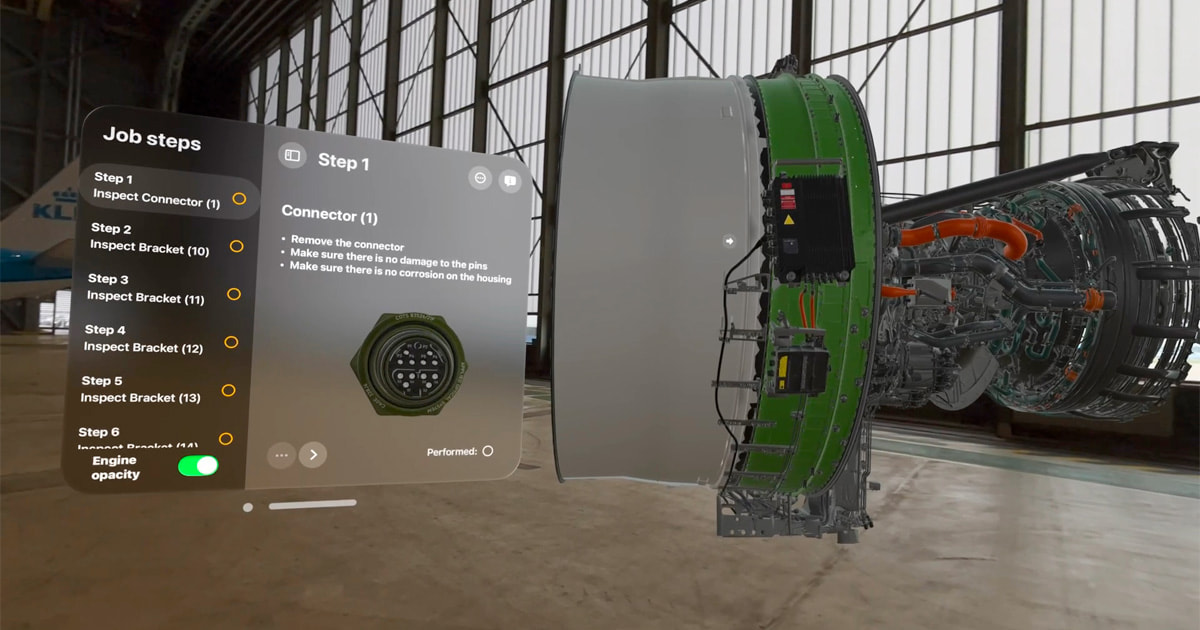 tim_cook's tweet card. New enterprise experiences leverage spatial computing to customize workspaces, collaborate on 3D designs, deliver special employee training, and more.