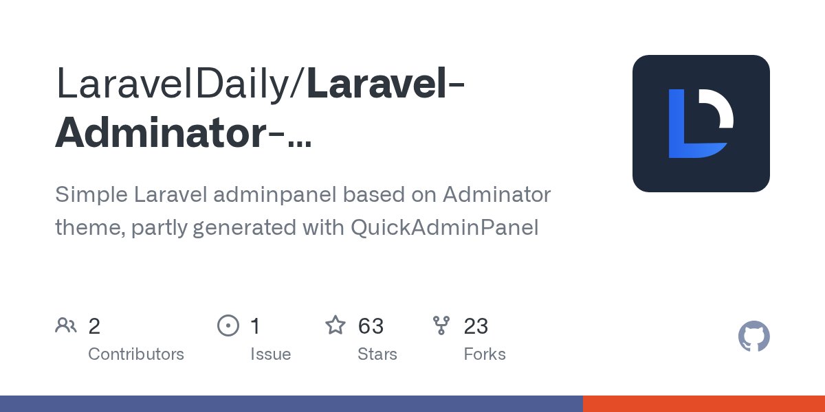 QuickAdmin's tweet card. Simple Laravel adminpanel based on Adminator theme, partly generated with QuickAdminPanel - LaravelDaily/Laravel-Adminator-QuickAdminPanel