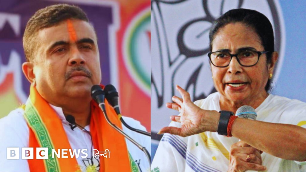 BBCHindi's tweet card. तृणमूल कांग्रेस ने शनिवार को एक वीडियो जारी किया है, जिसमें बीजेपी नेता कथित तौर पर बूथ में अशांति फैलाने के लिए हथियारों की मांग करते दिख रहे हैं.