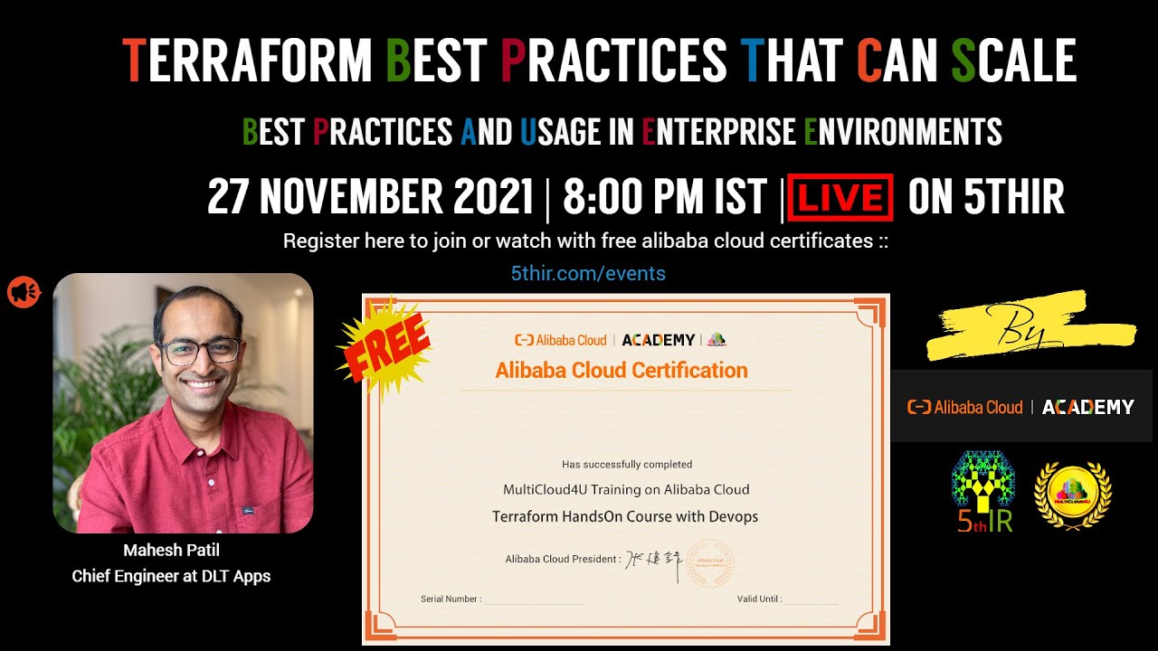 multicloud4u's tweet card. Terraform Best Practices With Alibaba Cloud Certificate