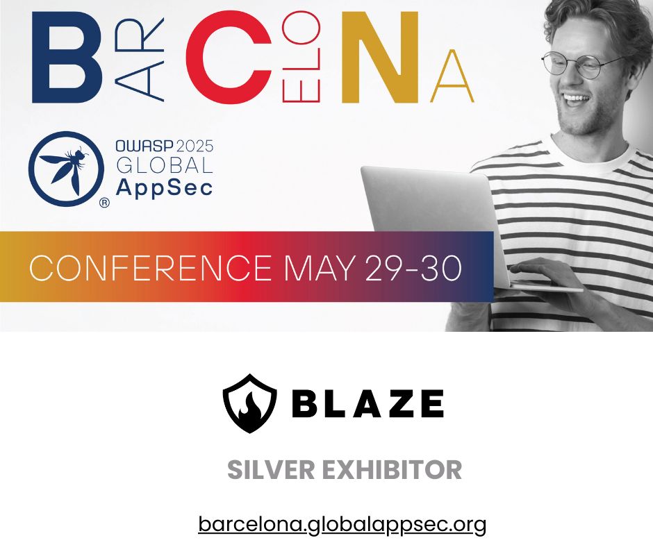 blazeinfosec's tweet card. We’re excited to announce that Blaze is a Silver Sponsor of #OWASP Global AppSec EU 2025 in Barcelona! Hosted by OWASP, this flagship conference brings together security professionals, developers,...