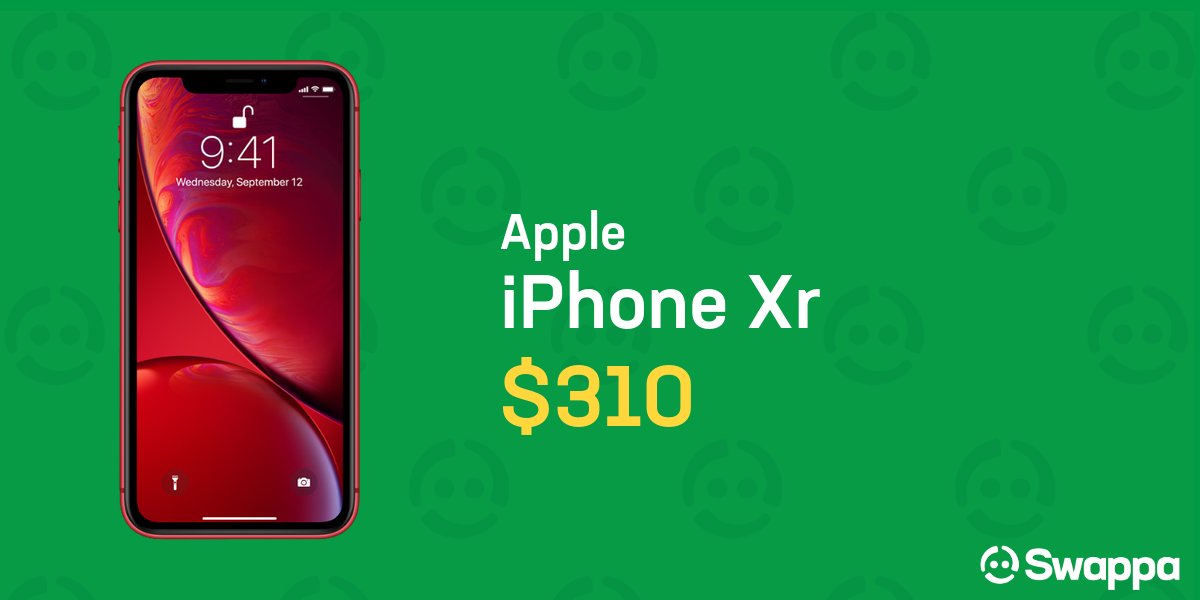 SmartPhoneFixer's tweet card. Sold on Swappa: Apple iPhone Xr - Unlocked, Red, 64 GB, A1984 in Fair condition for $310. Buy safely on Swappa and save time and money.