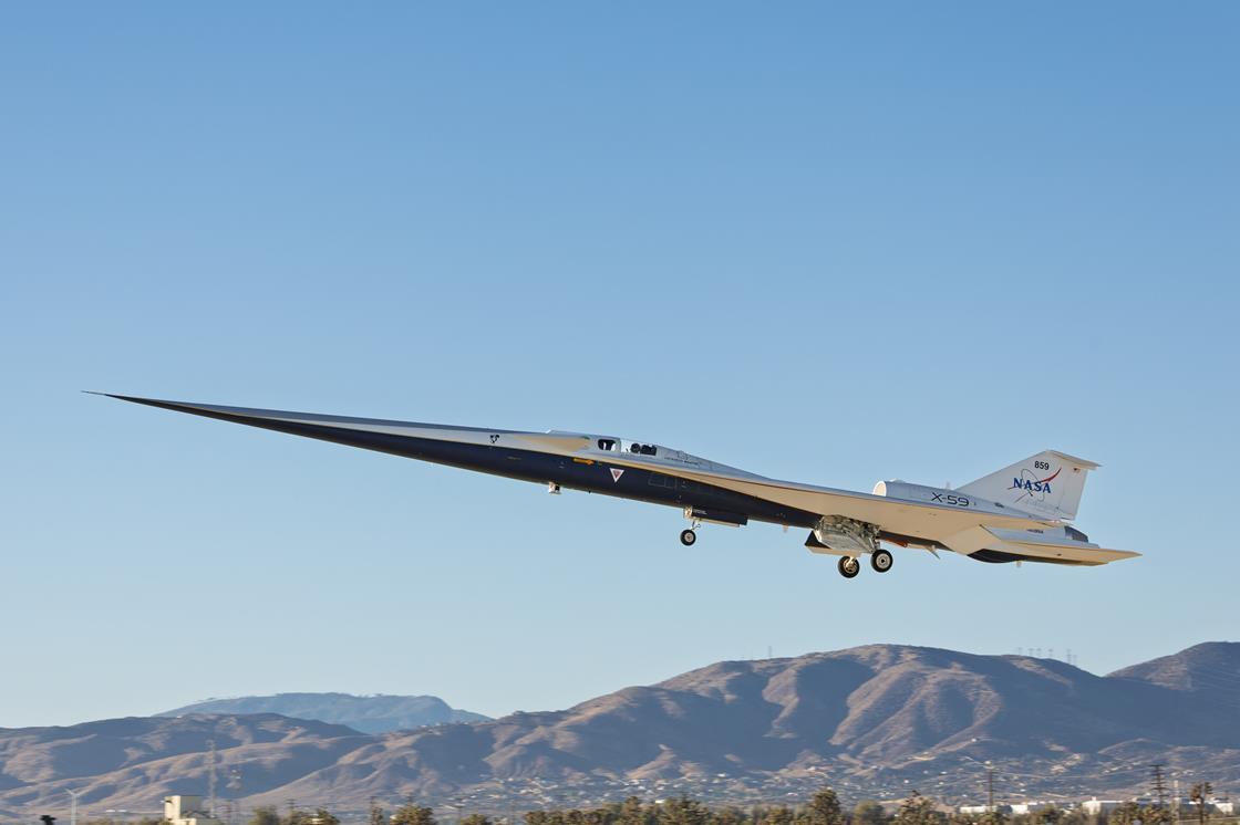 Thavash's tweet card. NASA and Lockheed Martin's X-59 supersonic demonstrator has completed its maiden flight from Palmdale, California, marking a key milestone in efforts to develop quieter supersonic aircraft technology.