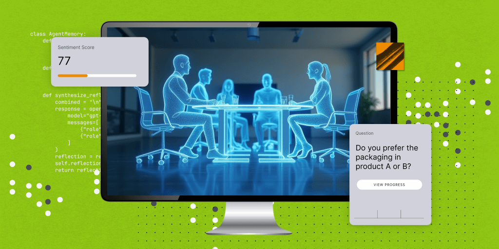 DavidSweenor's tweet card. Market research has long relied on expensive human surveys. Now AI research companies are replacing them with simulated societies of generative AI agents.