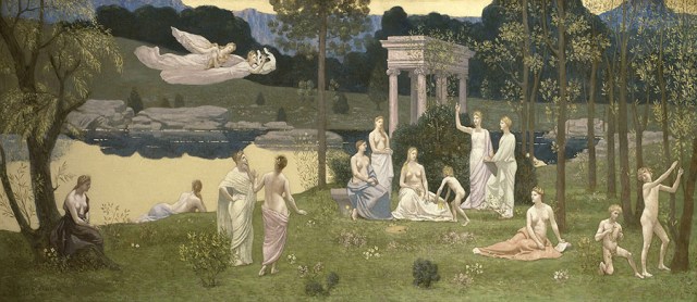 rorysutherland's tweet card. Ancient pagan beliefs help to reveal the mind’s power to create meaning and illusion ‘The Sacred Grove, Beloved of the Arts and the Muses’ (c.1885) by Pierre Puvis de Chavannes The Roma…