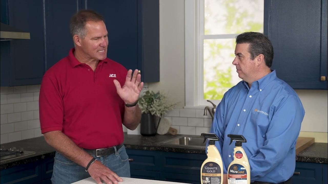 GraniteGold's tweet card. How to Disinfect Quartz Countertops