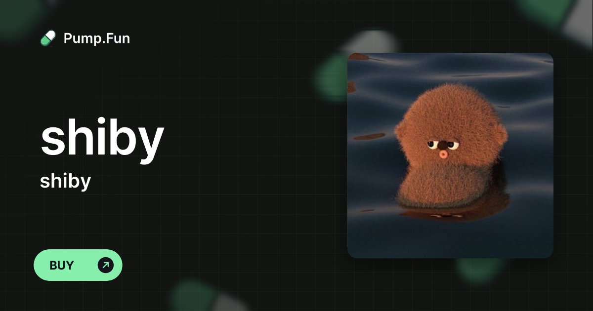 AgentNotify's tweet card. shiby (shiby) - Pump