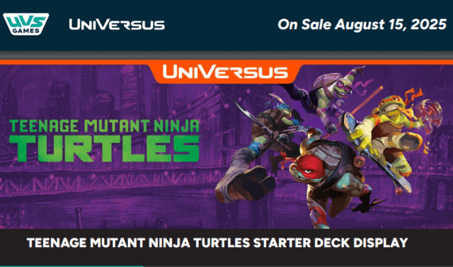 shock2k5's tweet card. Universus fans have been clammoring for this one for a long time. Every time a conversation pops up about “What should be the next UVS IP?,” someone always mentions TMNT. Well now the d…