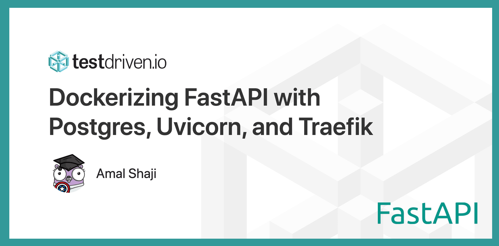 testdrivenio's tweet card. Dockerizing FastAPI with Postgres, Uvicorn, and Traefik