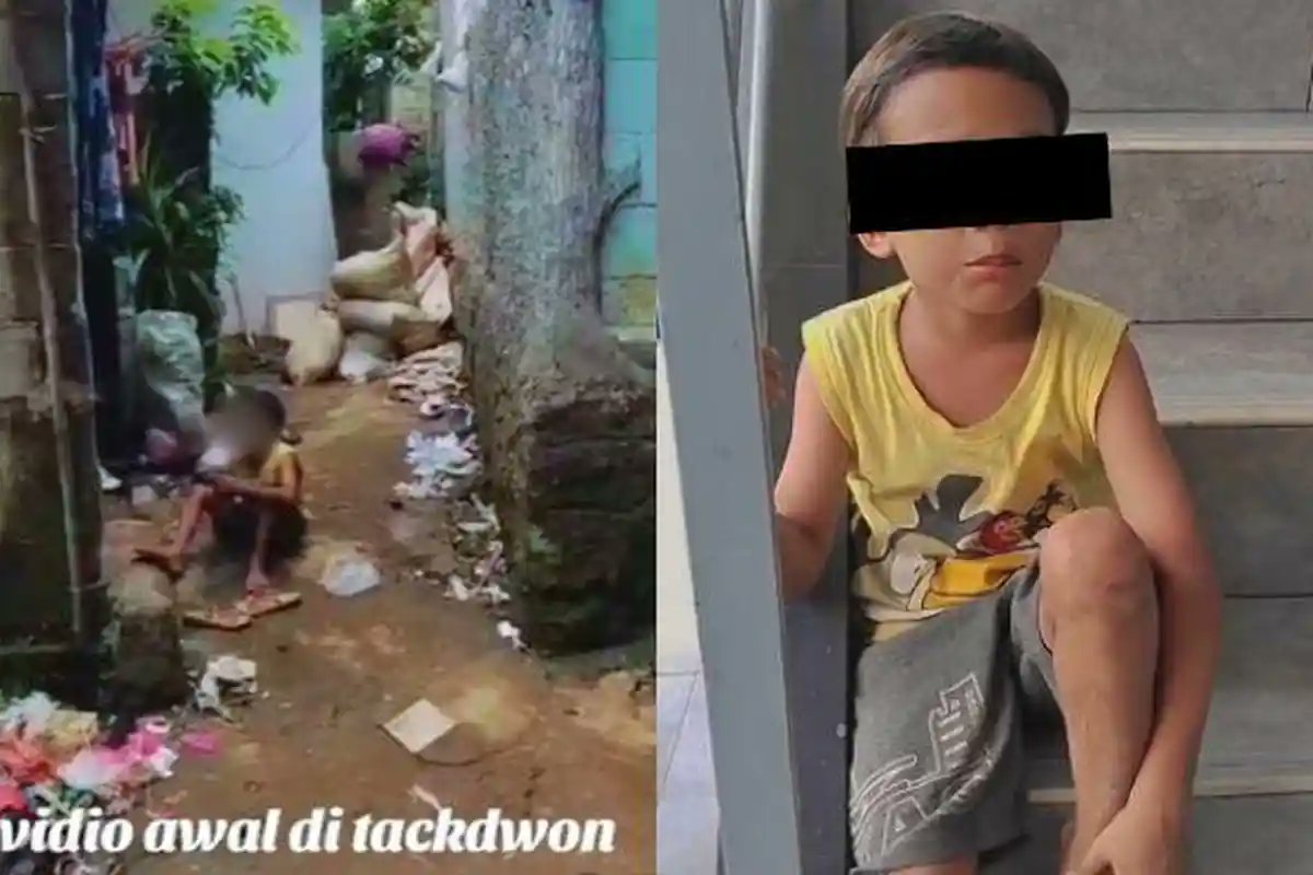 jogja_menyapa's tweet card. Bocah asal Bojonggede, Kabupaten Bogor yang belakangan viral menangis kelaparan, Gibran (6) bercerita tentang keluarganya. - Halaman 2