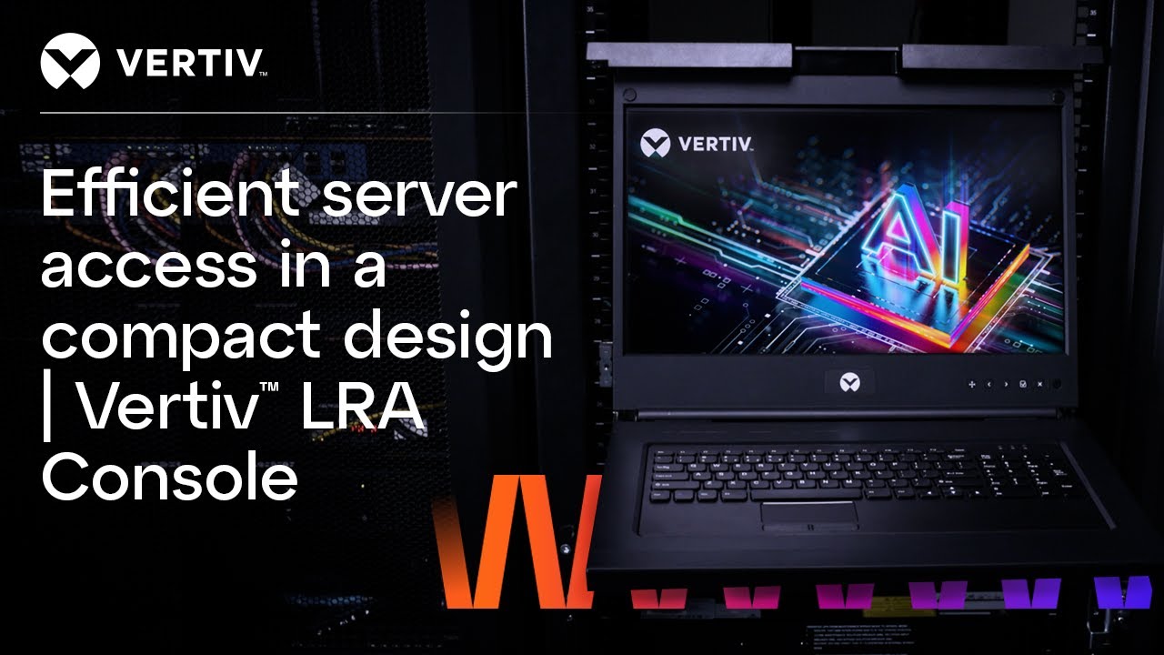 VertivAP's tweet card. Efficient server access in a compact design | Vertiv™ LRA Console