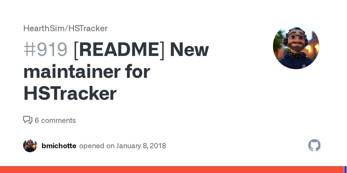 hstracker_mac's tweet card. Hi guys, I started writing HSTracker back in march 2015 when there were no good tracker for macOS. HSTracker got pretty quickly some users, feedback and a lot of addition. As of today, HSTracker ha...