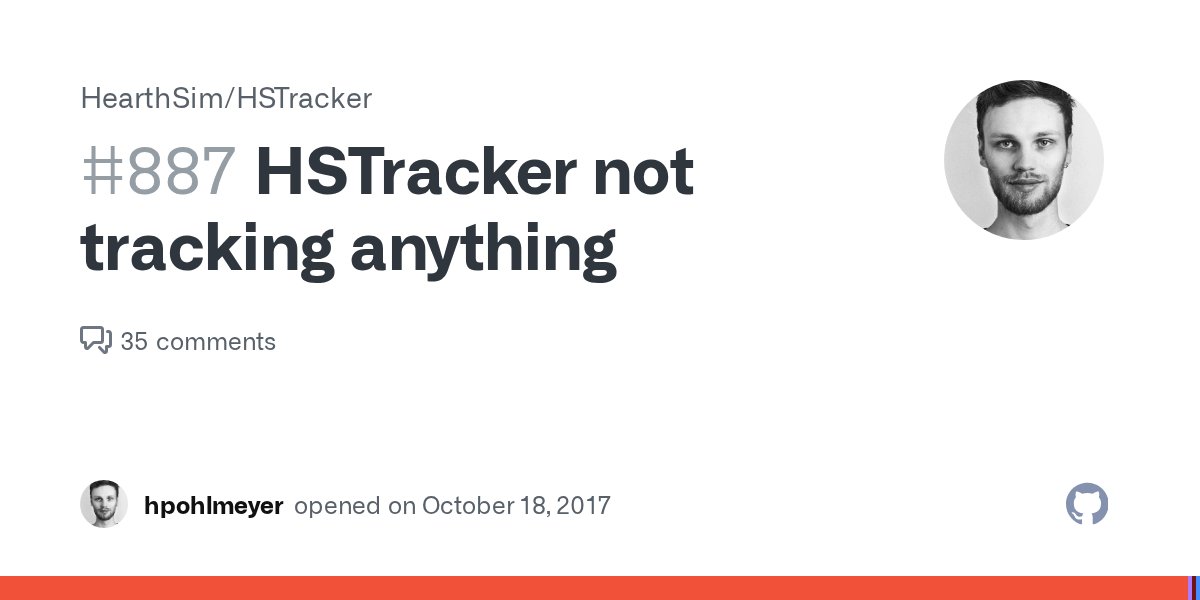 hstracker_mac's tweet card. HSTracker Version: 1.2.0 MacOS Version: 10.13 HSTracker pretty much does not track anything for me. It does not detect my deck automatically, so I imported it manually. After selecting it, it shows...