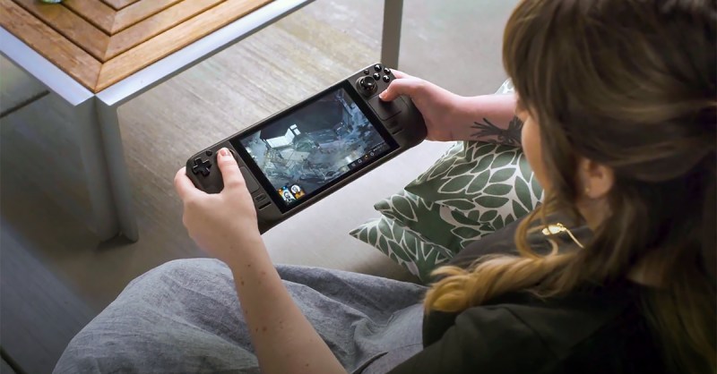 kidsthatcode's tweet card. The Steam Deck is a portable console for Steam games and will be available this December.