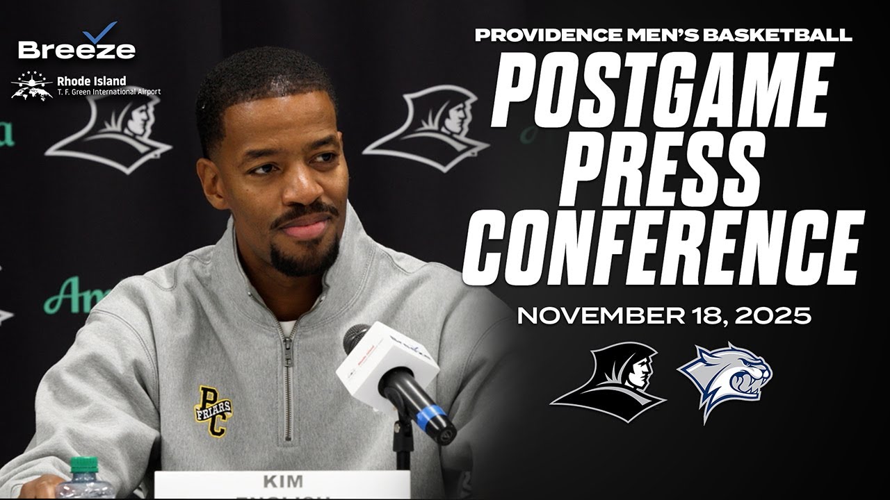 PCFriarsmbb's tweet card. 25.11.18 Providence MBB vs New Hampshire Postgame Press Conference