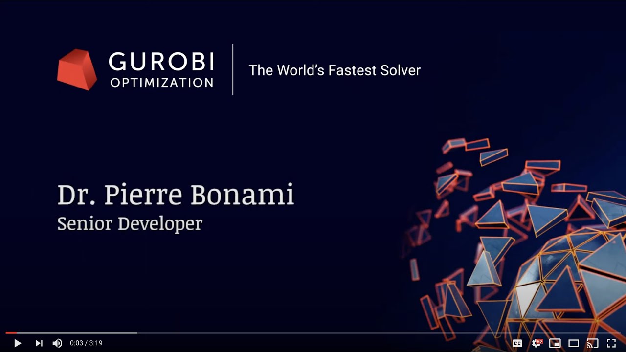 gurobi's tweet card. Pierre Bonami Joins Gurobi Development (R&D) Team