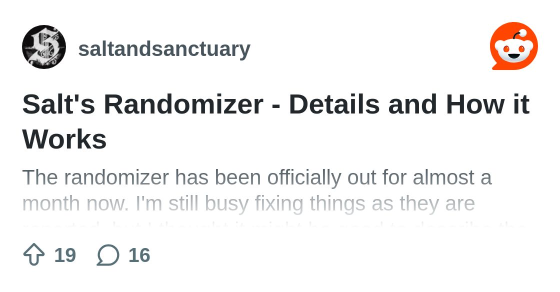 ZephyrusGreene's tweet card. Explore this post and more from the saltandsanctuary community