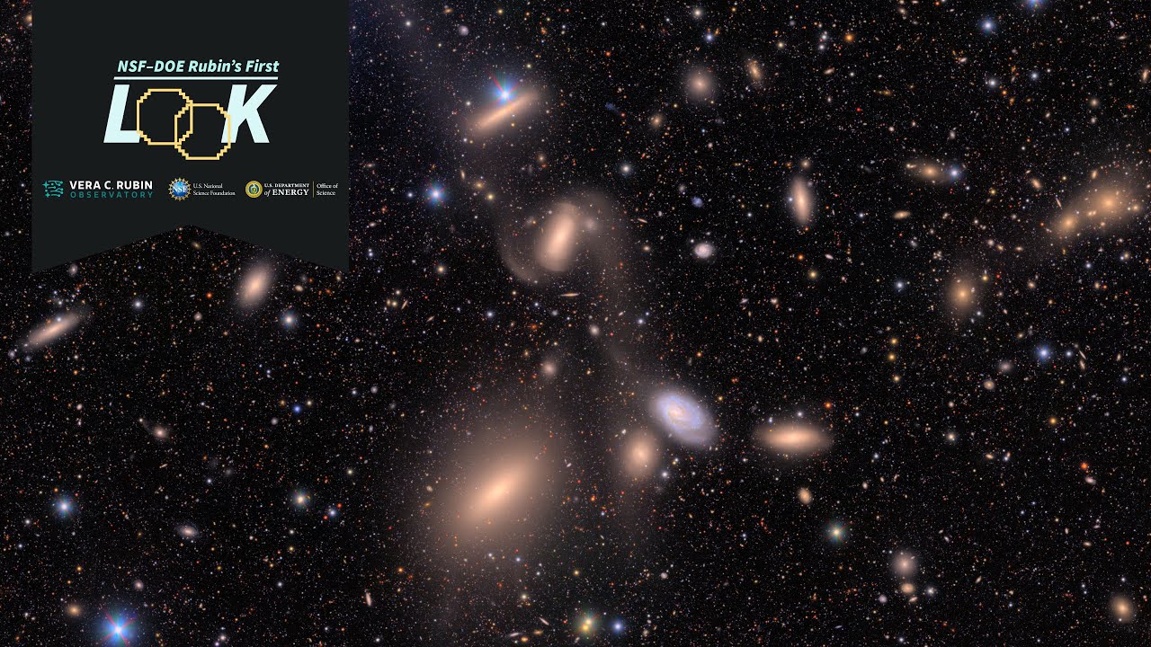 VRubinObs's tweet card. The Cosmic Treasure Chest - VIDEO - EN