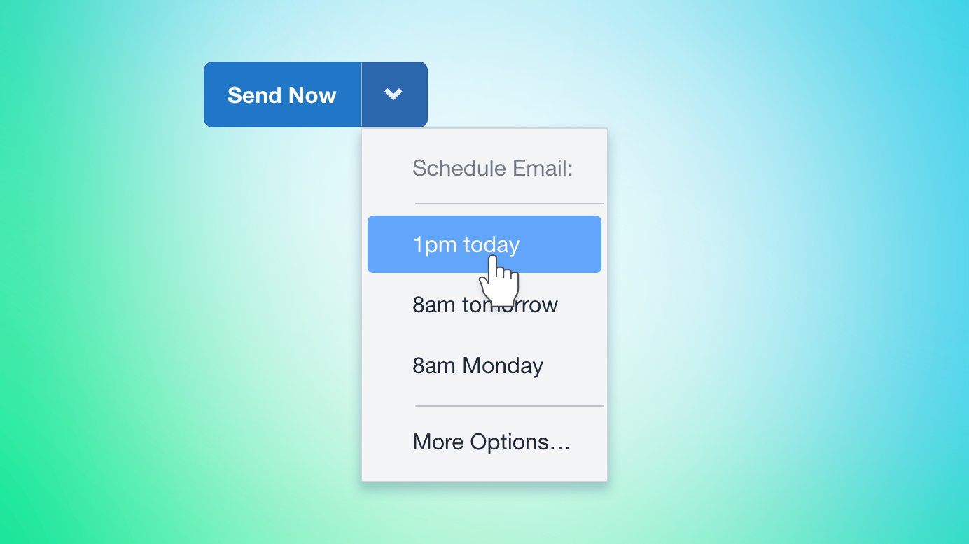 QuotientApp's tweet card. New features: Schedule emails to be delivered at a future time and date. Plus, now whenever an email is sent, you the option to stop it.