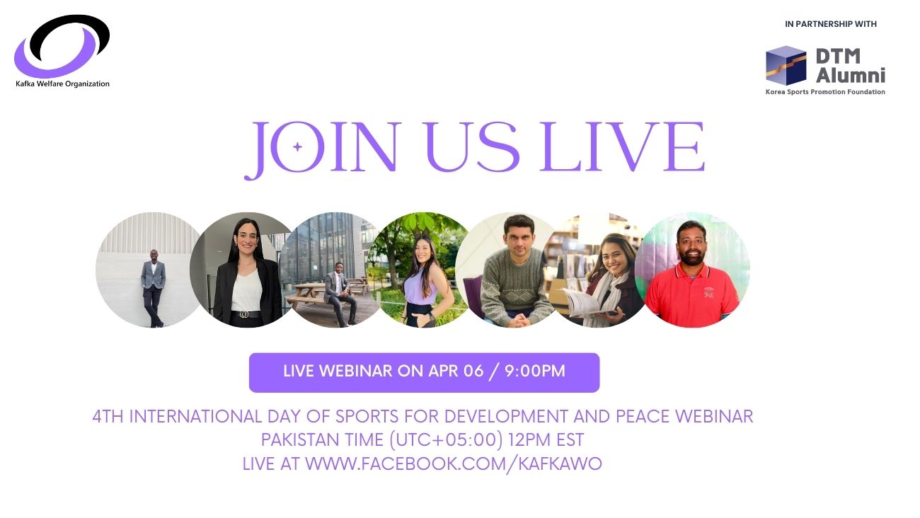 AdelphiSBYD's tweet card. A webinar will be organized by Kafka Welfare Organization Pakistan to commence International Dasy of Sport for Development and Peace 2023 on 6 April.