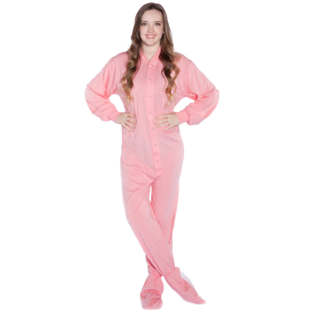 bigfeetpjs's tweet card. Pastel pink is a refreshing color that brings out joyful and creative emotions. What better way to meditate than in a pink adult onesie.