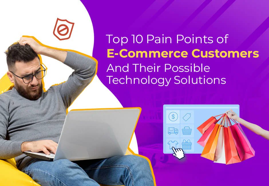 LogicSquaretech's tweet card. Identify the key pain points of e-commerce customers & learn how to fix issues to improve their shopping experience and boost satisfaction.