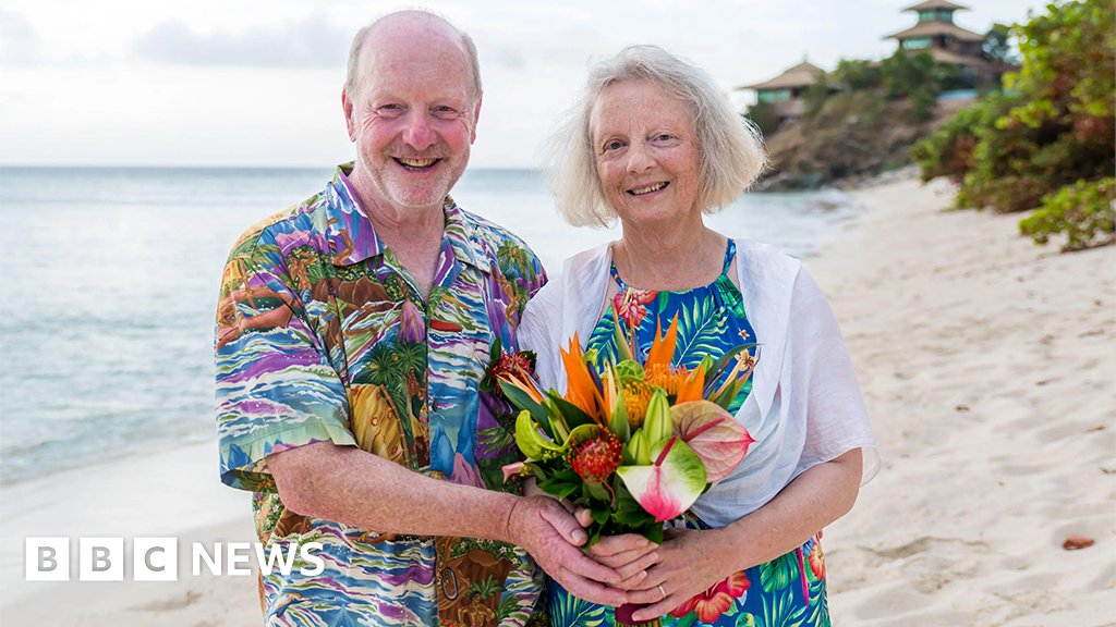 CompSciRoberts's tweet card. The 70-year-old ties the knot with his partner of 34 years in the Caribbean.