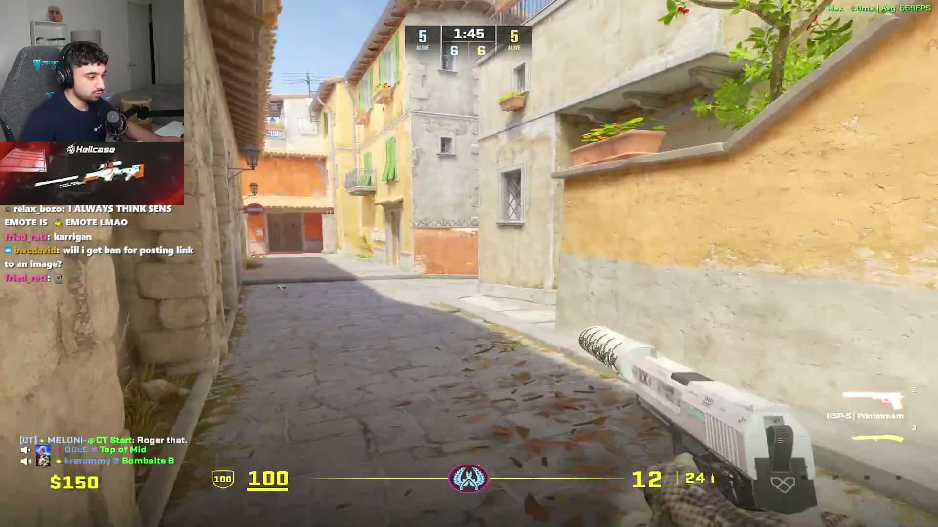 kair0sCS's tweet card. d0cc_tv - ghostpeek cs2'd