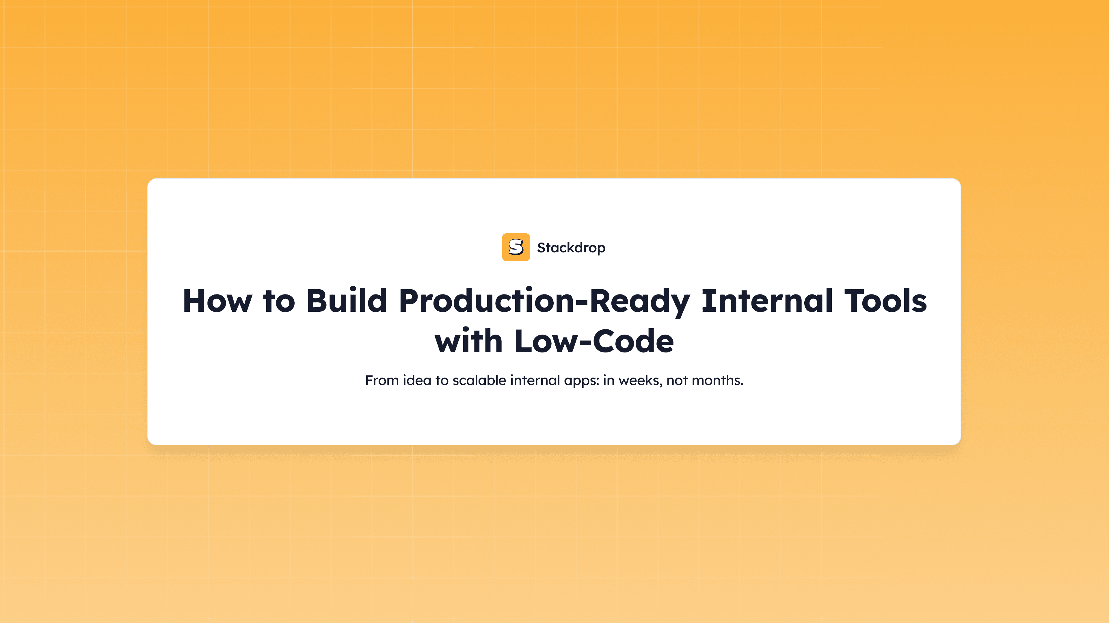 stackdropHQ's tweet card. Build secure, scalable internal tools fast with low-code platforms like Retool. Learn how to unify systems, cut costs, and boost efficiency across teams.