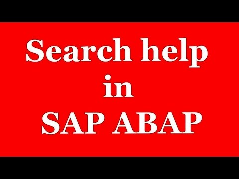 sapabap4's tweet card. Search Help in SAP ABAP Video Tutorial