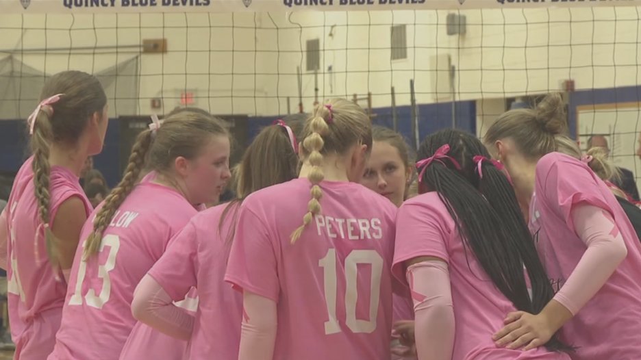 Ben_Schmidt_'s tweet card. CLOSE TO HOME: TRIO OF QUINCY HIGH VOLLEYBALL PLAYERS LAND AT JOHN WOOD