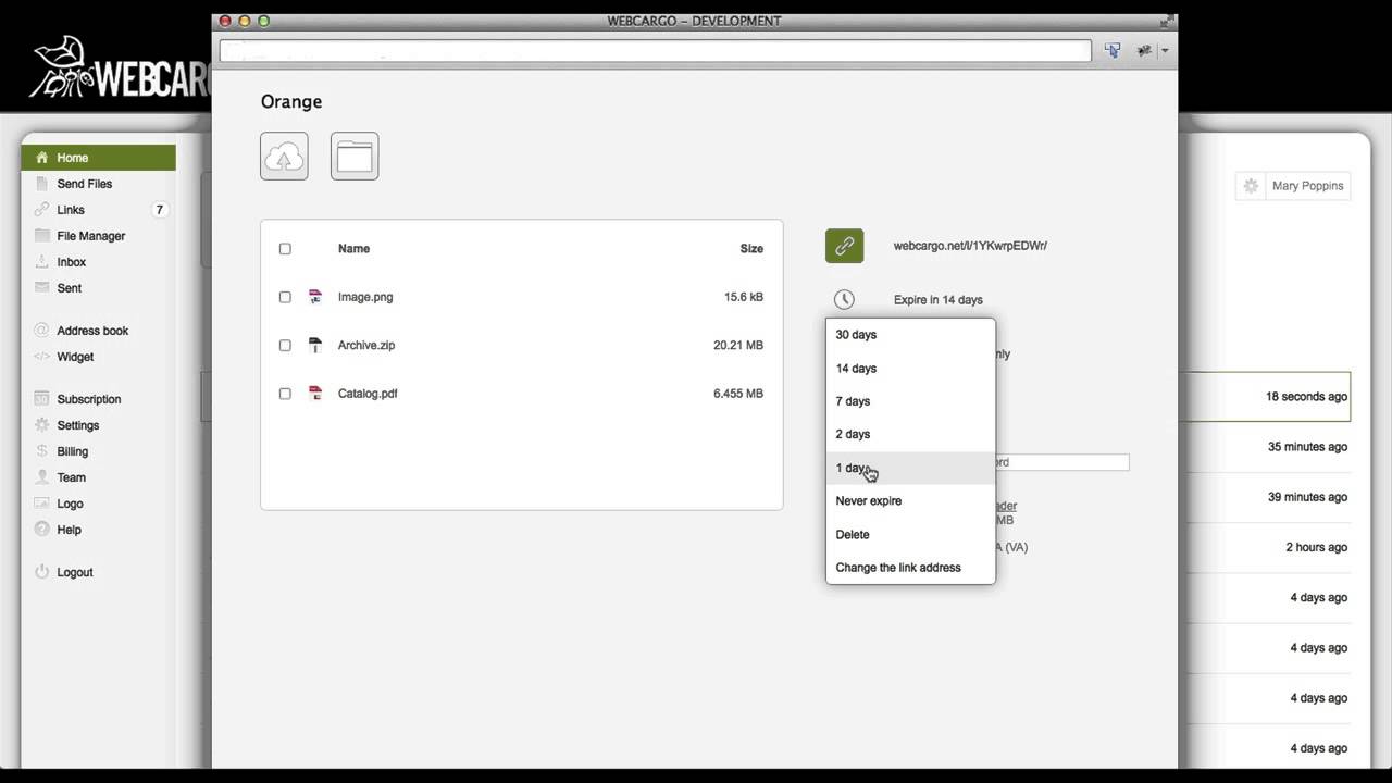 WebCargo_App's tweet card. How to use LINKS