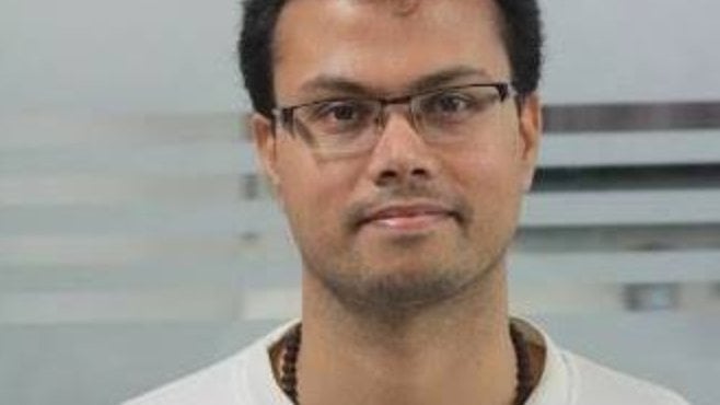 mishra_gopal's tweet card. Justice for Dr Amrendra Narayan, an honest professor at VKSU, Ara, Bihar