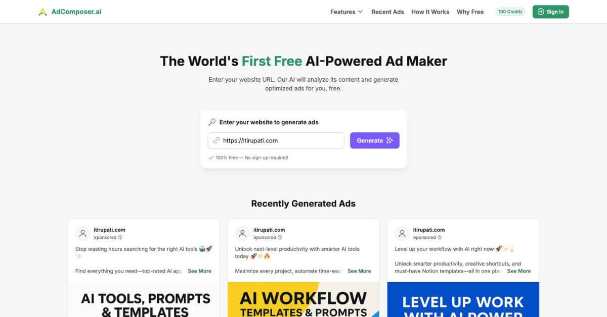 itirupati's tweet card. Create high-performing ads in seconds with AdComposer.ai — the free AI ad generator for marketers, startups, and ad agencies.