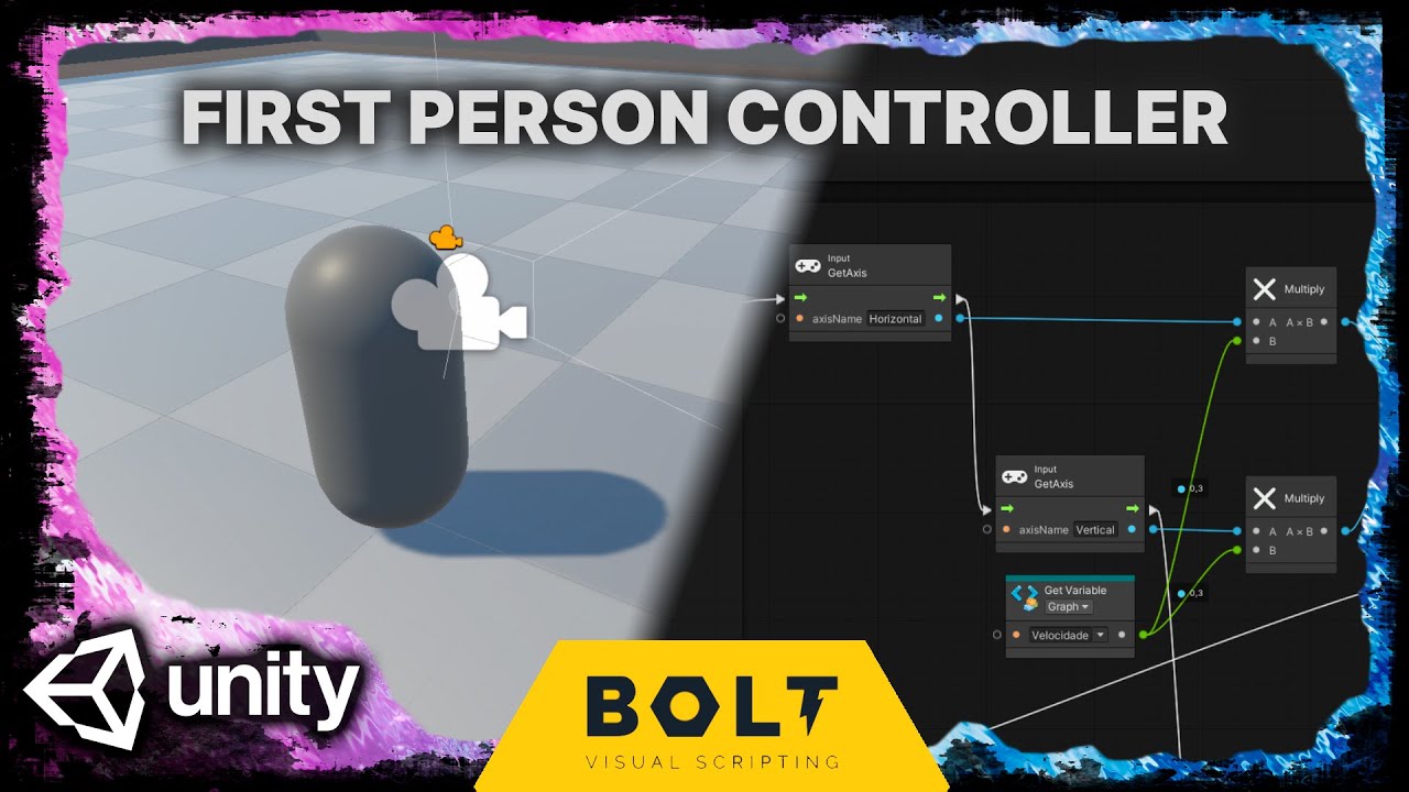 fernando_maker's tweet card. Jogo em 1º Pessoa com Visual Script no Unity | First Person Control...