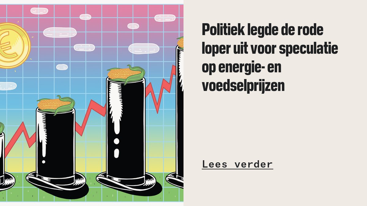 VincentVerloop's tweet card. Als sprinkhanen duiken speculanten op de grondstoffenmarkten. Veel gewone burgers gaan sinds de oorlog in Oekraïne gebukt onder stijgende prijzen. Maar beleggers slaan een slaatje uit (dreigende)...