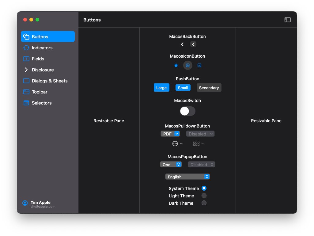 GroovinChip's tweet card. macos_ui 1.0 has been released!