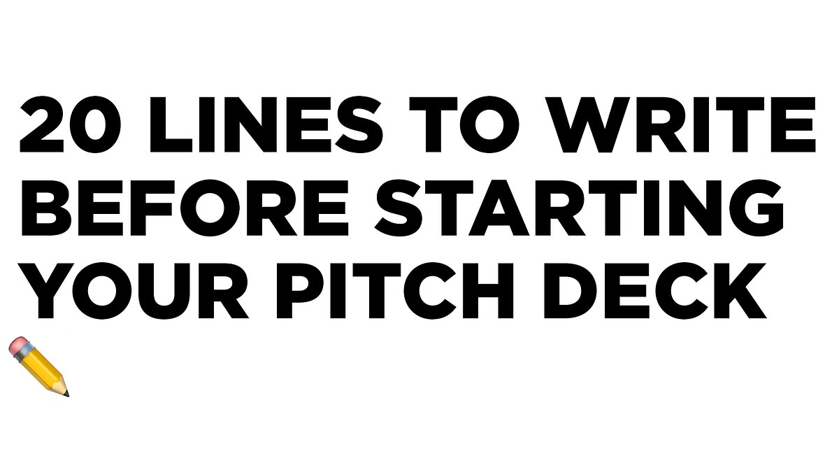 MotoCode's tweet card. When getting ready to pitch VCs, founders often jump right into assembling a slide deck. This is a mistake. Here’s what to do instead.