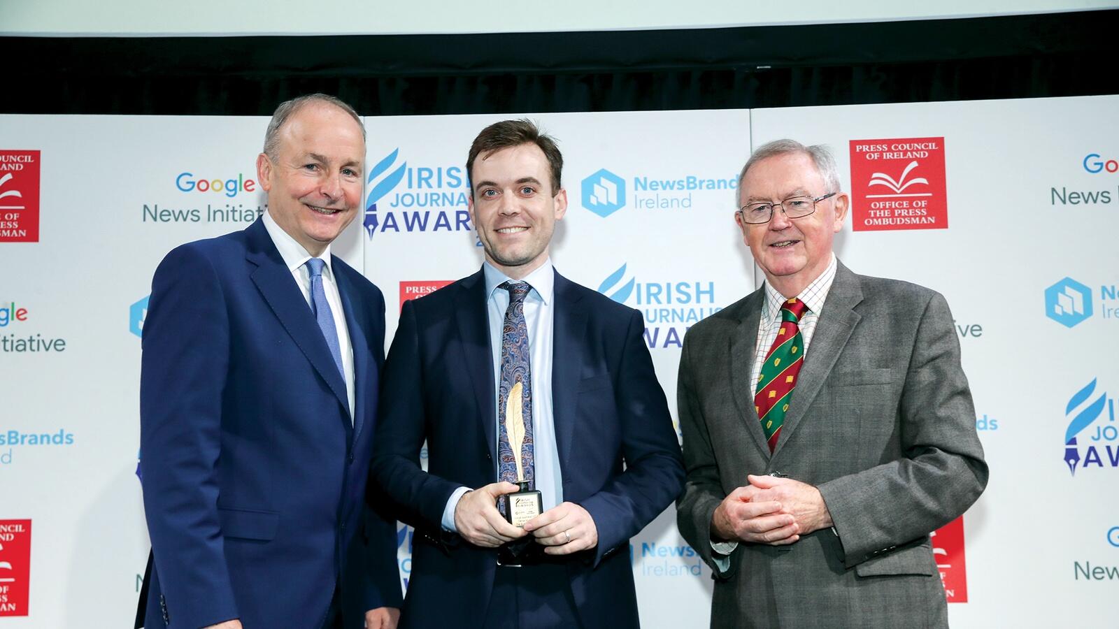 businessposthq's tweet card. Daniel Murray and Killian Woods recognised for work in politics and business reporting