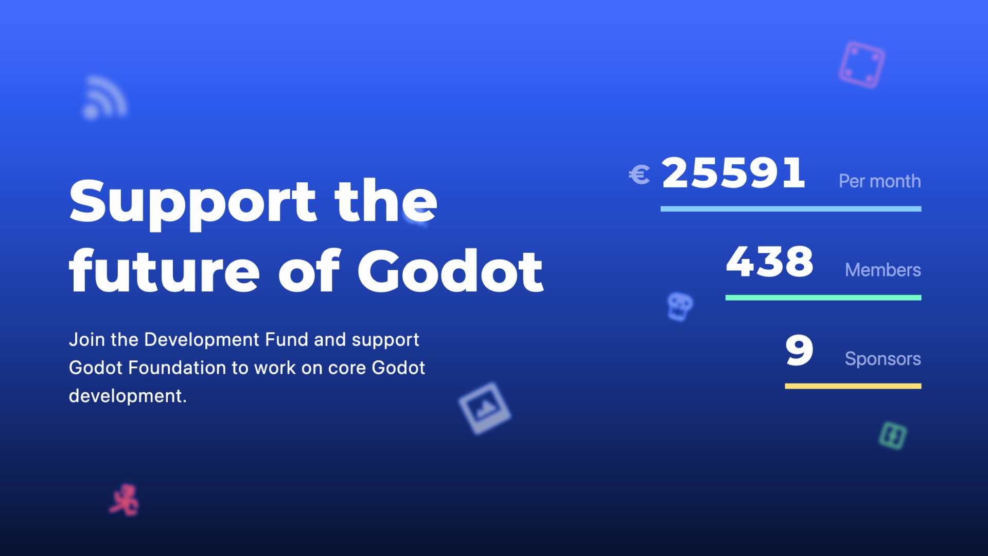 godotengine's tweet card. We are excited to introduce a major improvement in terms of funding the development efforts of the Godot Engine.