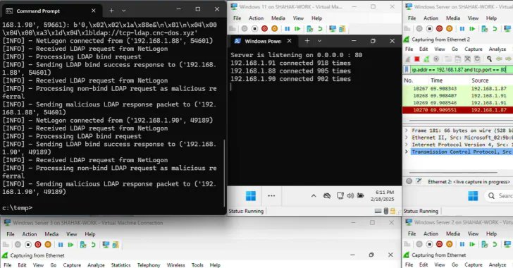 threatlight's tweet card. SafeBreach found four Windows DoS flaws via RPC and LDAP, enabling stealth DDoS botnets. Microsoft patched in 2025.