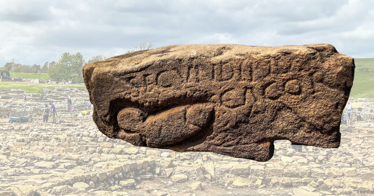 KCSClassics's tweet card. The latest Vindolanda discovery of an ancient carved stone with the image of a phallus and graffiti gives us a fascinating window into the emotions of someone in the 3rd century.