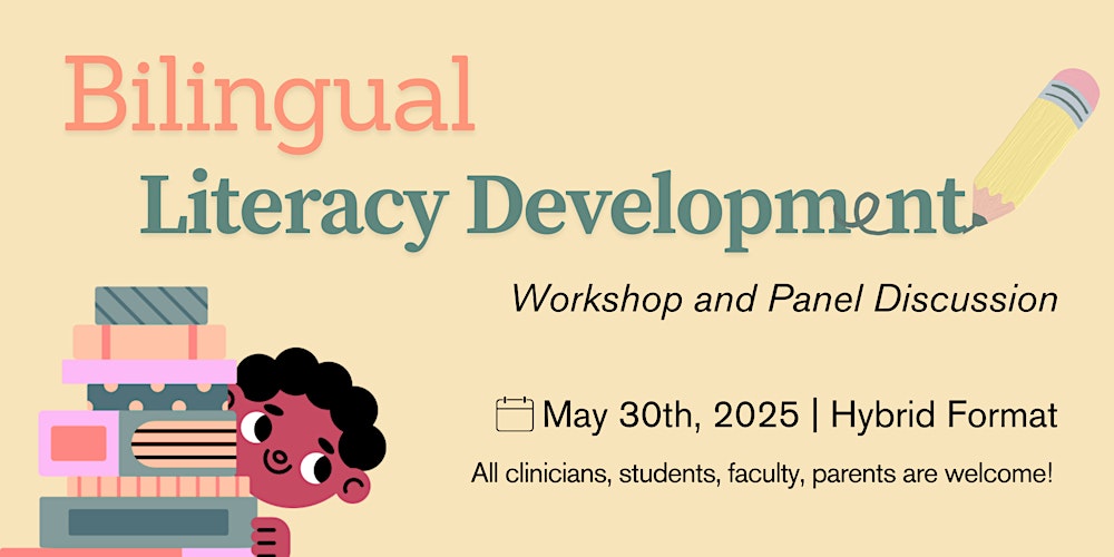 ekw_slp's tweet card. Join our workshop to delve into bilingual literacy development, featuring insights from our expert panel of researchers and clinicians.