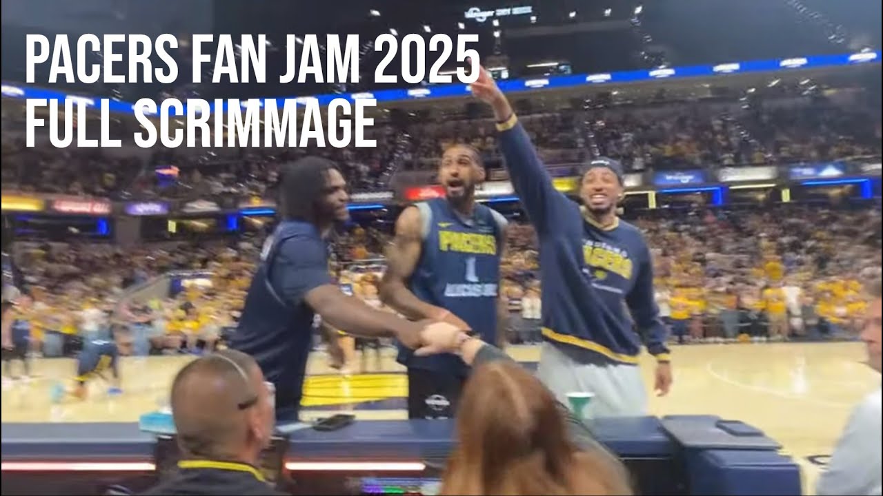HoopCircuit_x's tweet card. 2025 Indiana Pacers Fan Jam Full Scrimmage Live