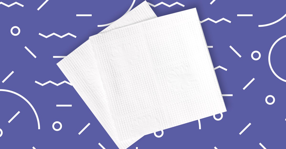 21_Hats's tweet card. With competition from the paper towel, napkins are fighting to survive.