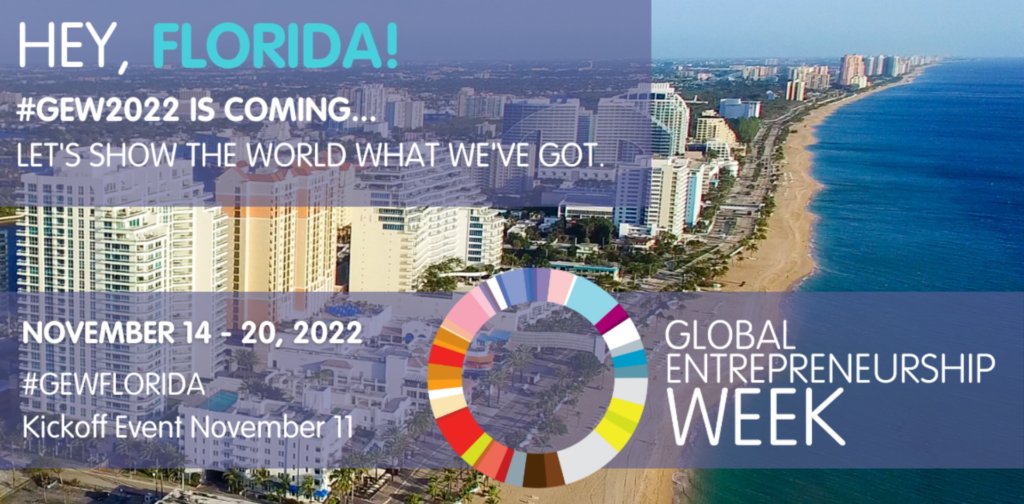 TechHubFL's tweet card. Global Entrepreneurship Network announced a collection of individuals to serve as the community organizers to drive engagement in thousands of activities this November to help start and grow startups...