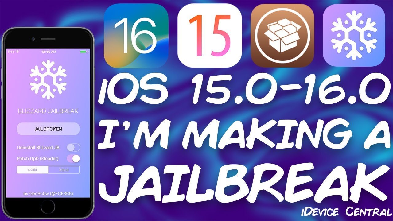 FCE365's tweet card. I am making a JAILBREAK for iOS 15.0 - 16.0 Beta | Here's all you...