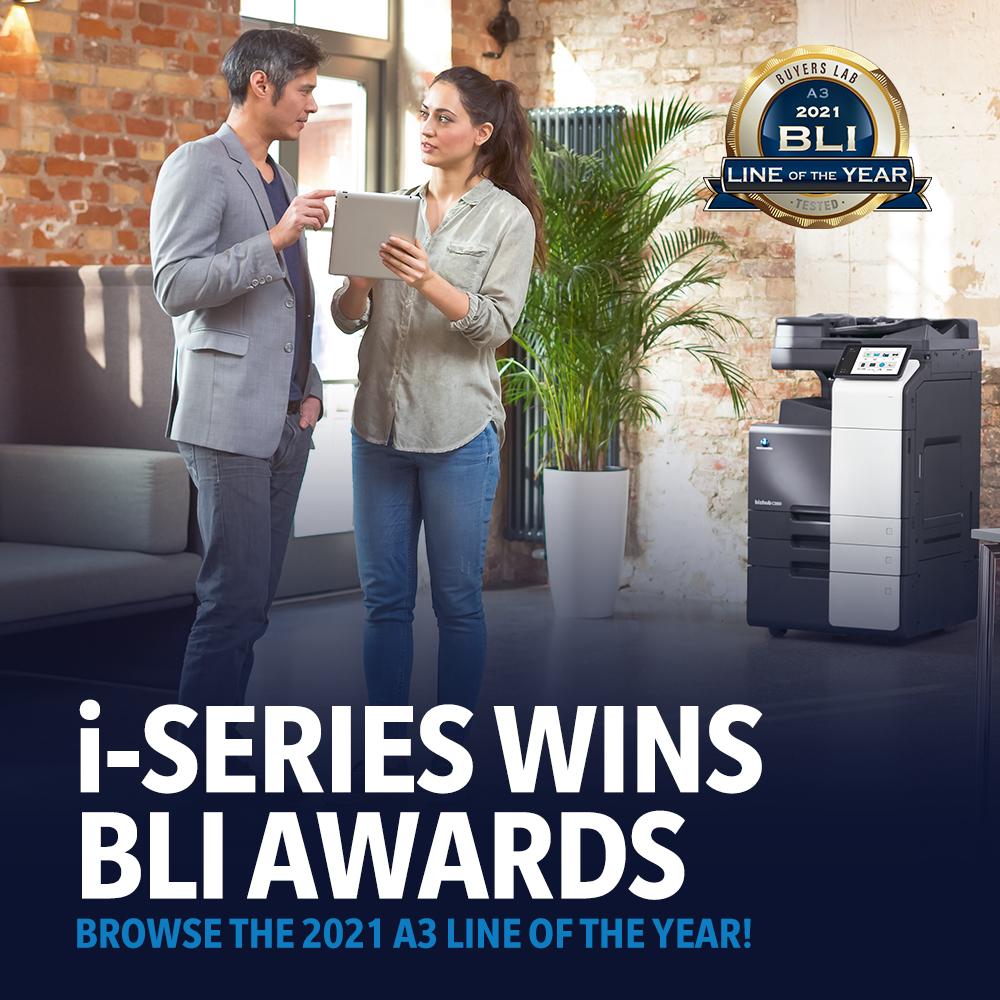 BizSolutions72's tweet card. Meet the award winning bizhub i-Series! Seamlessly blending operability and high-quality performance, this IoT-enabled line of monochrome to color multi-function #printers brings the connected office...