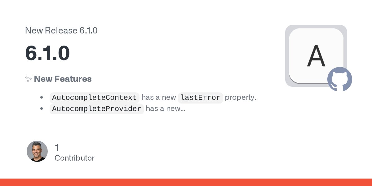 keyboardkitsdk's tweet card. ✨ New Features AutocompleteContext has a new lastError property. AutocompleteProvider has a new caseAdjust(suggestion:for:) extension to help handle casing. Bundle+KeyboardKit adds a new .keyboard...
