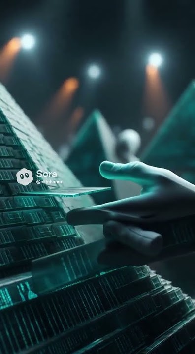 GlitchGirl666's tweet card. Uncanny Valley ASMR: Hyper-Real Agents Build Glass Pyramids in 8K